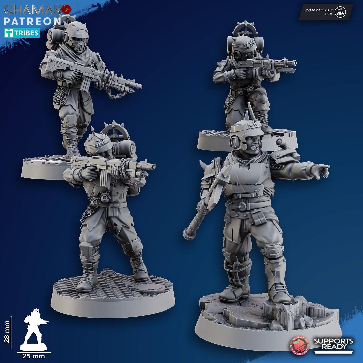 Fell Strike Squad (corrupted assault team) by Ghamak Miniatures
