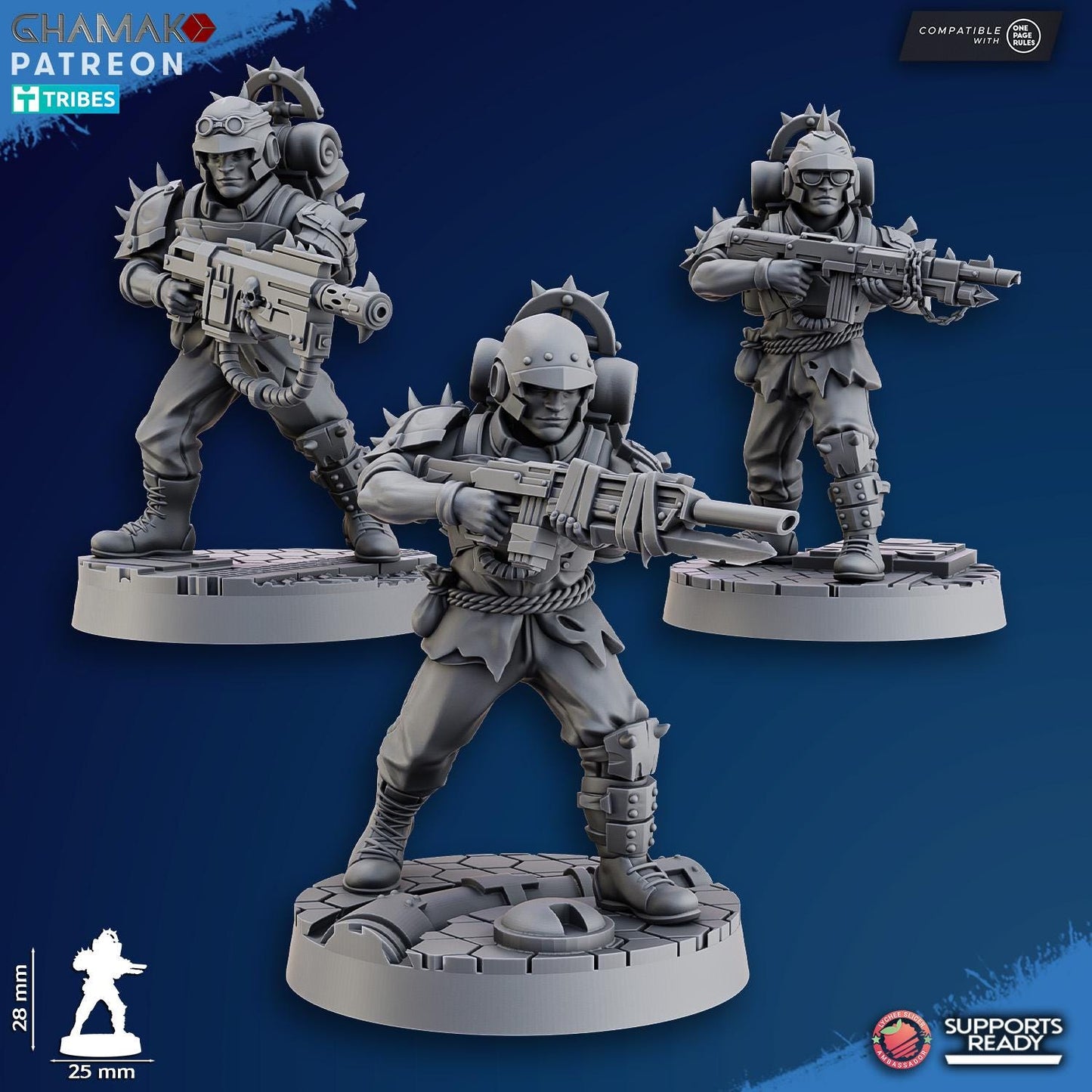Fell Strike Squad (corrupted assault team) by Ghamak Miniatures