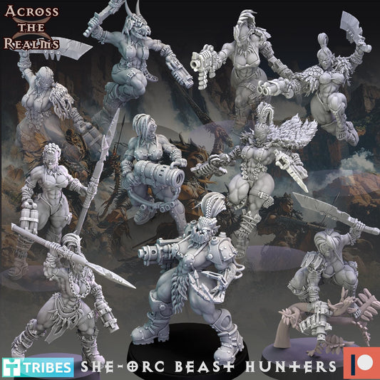 She-Orc Beast Hunters by Across the Realms Miniatures