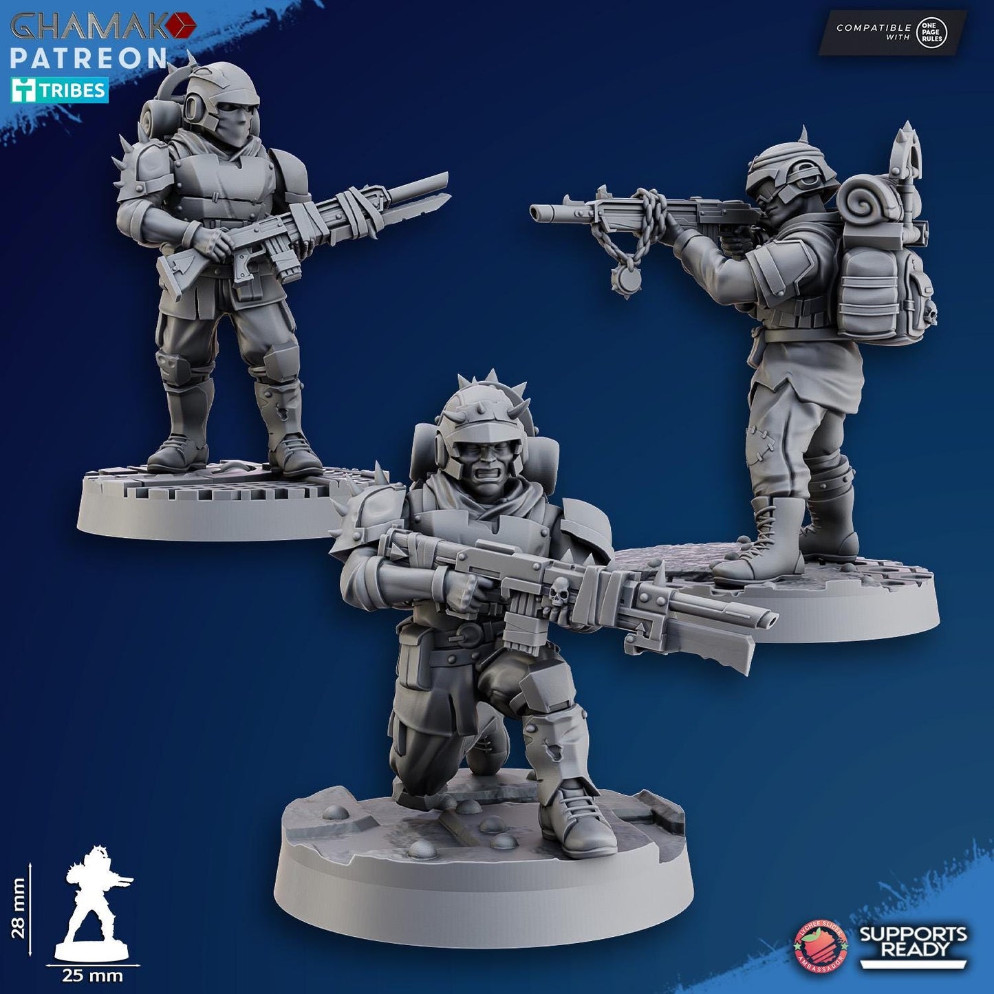Fell Strike Squad (corrupted assault team) by Ghamak Miniatures