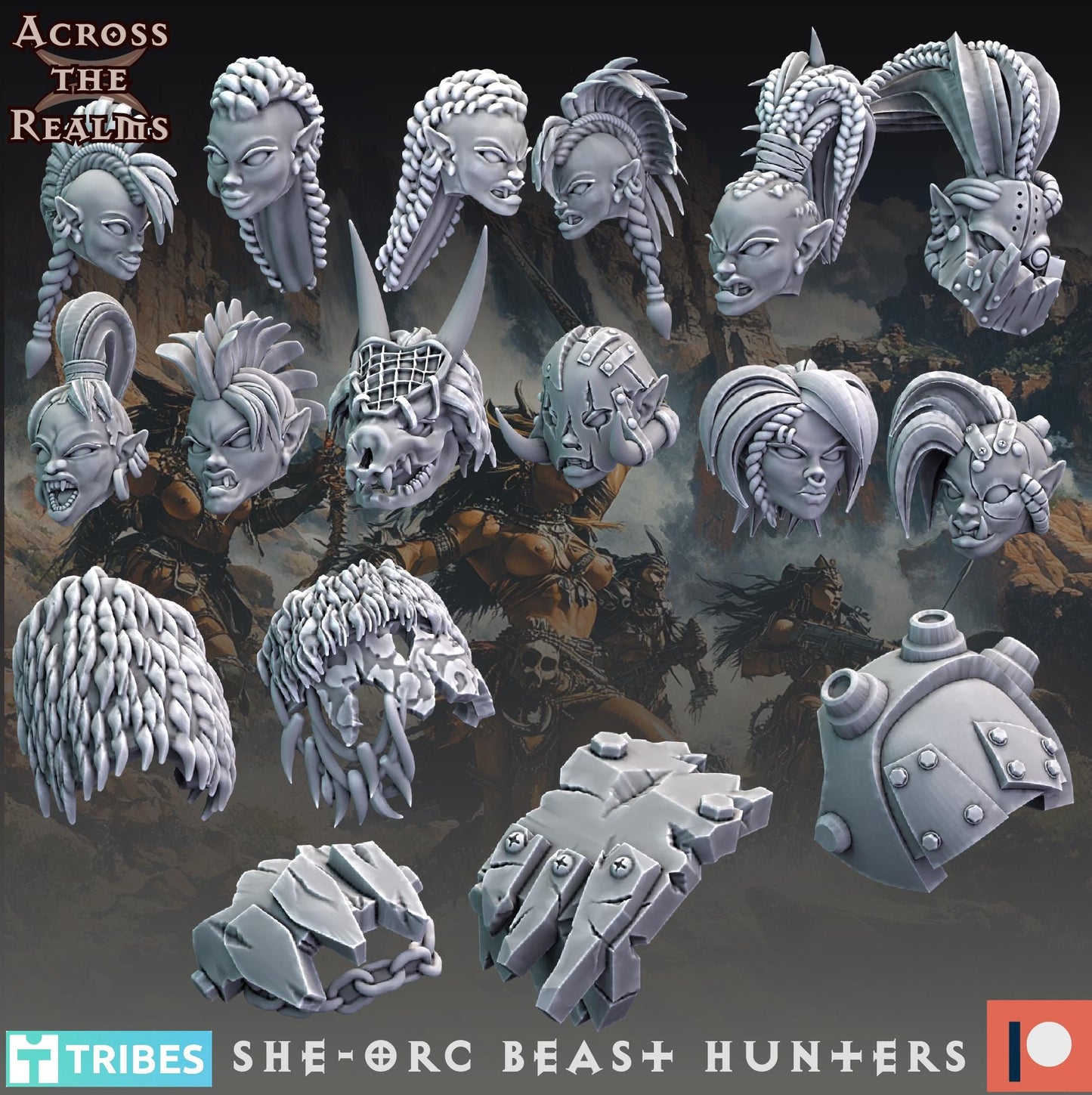 She-Orc Beast Hunters by Across the Realms Miniatures