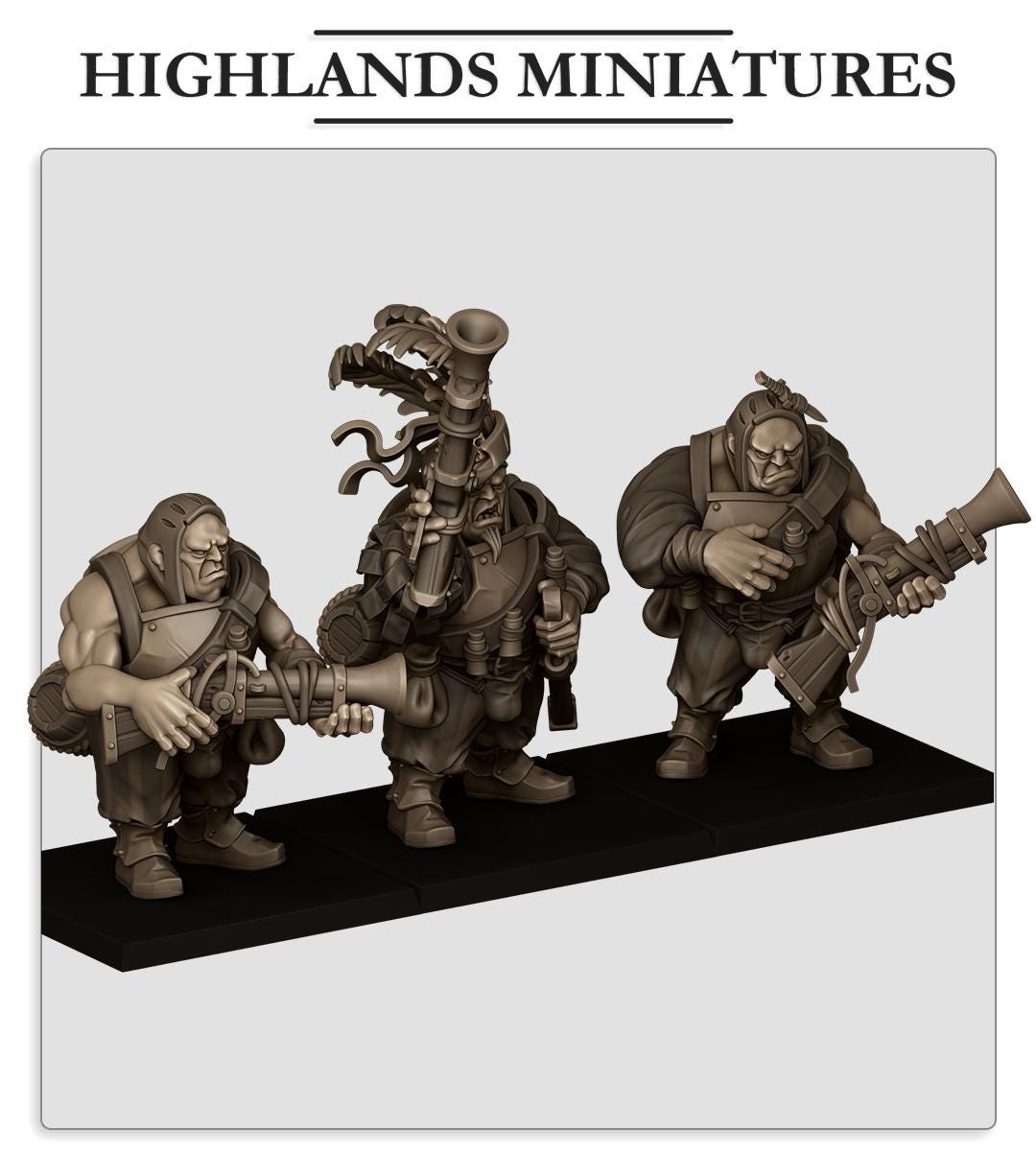 Sunland Ogres with Blunderbuss  by Highland Miniatures