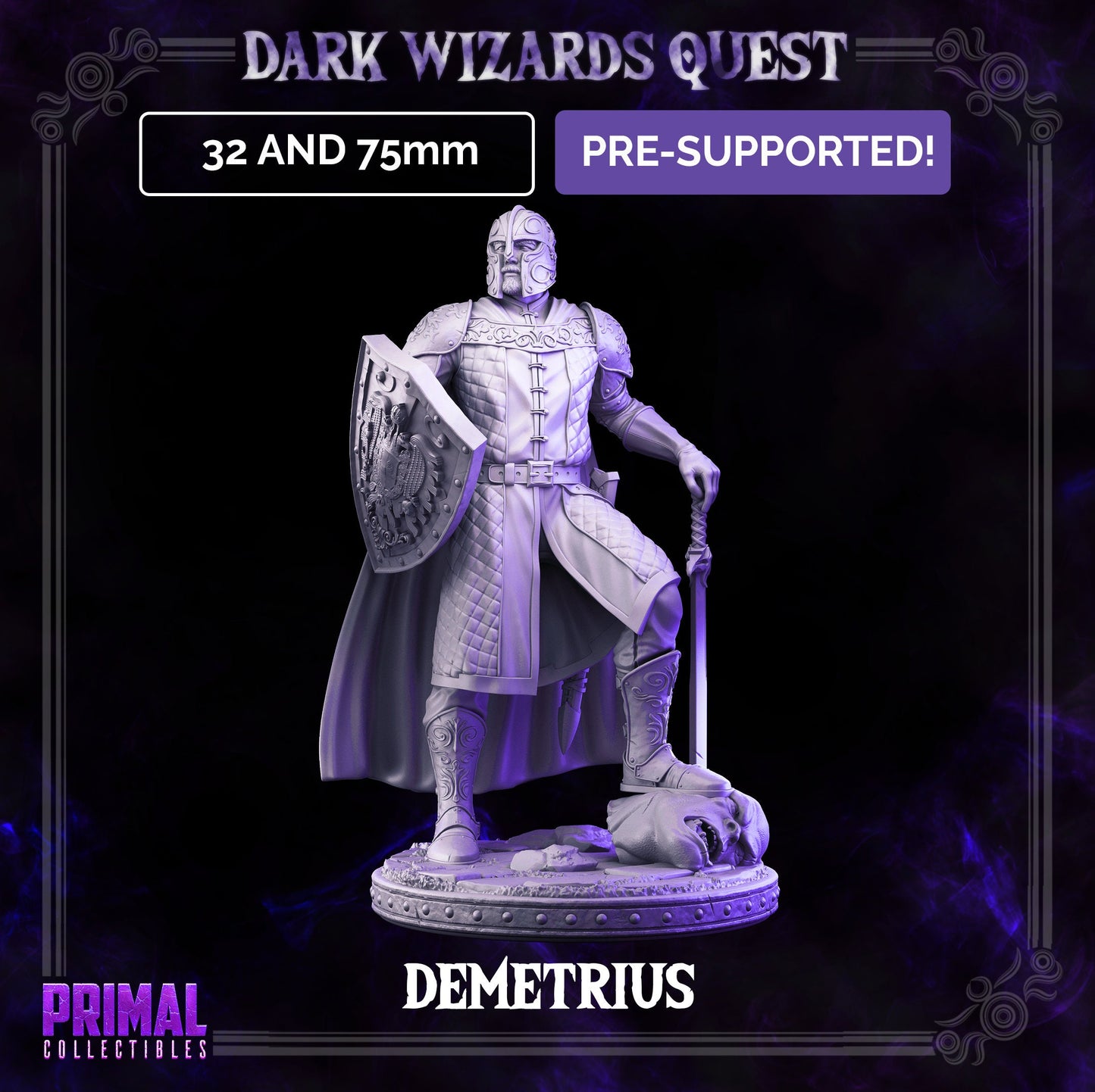 Demetrius Knight from Dark Wizard Quest by Primal Collectibles Miniatures