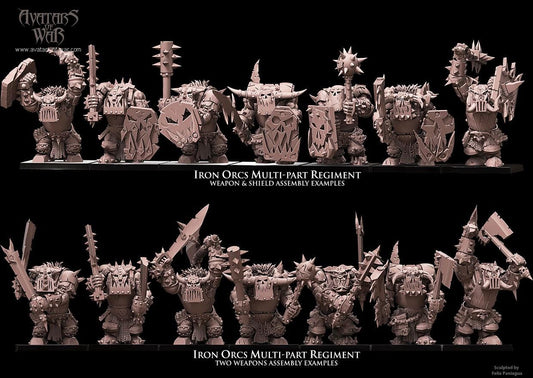 Iron Orcs Multipart Unit by Avatars of War Miniatures