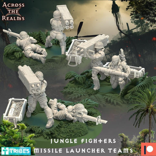 Jungle Fighters Missile Launcher Teams by Across the Realms Miniatures