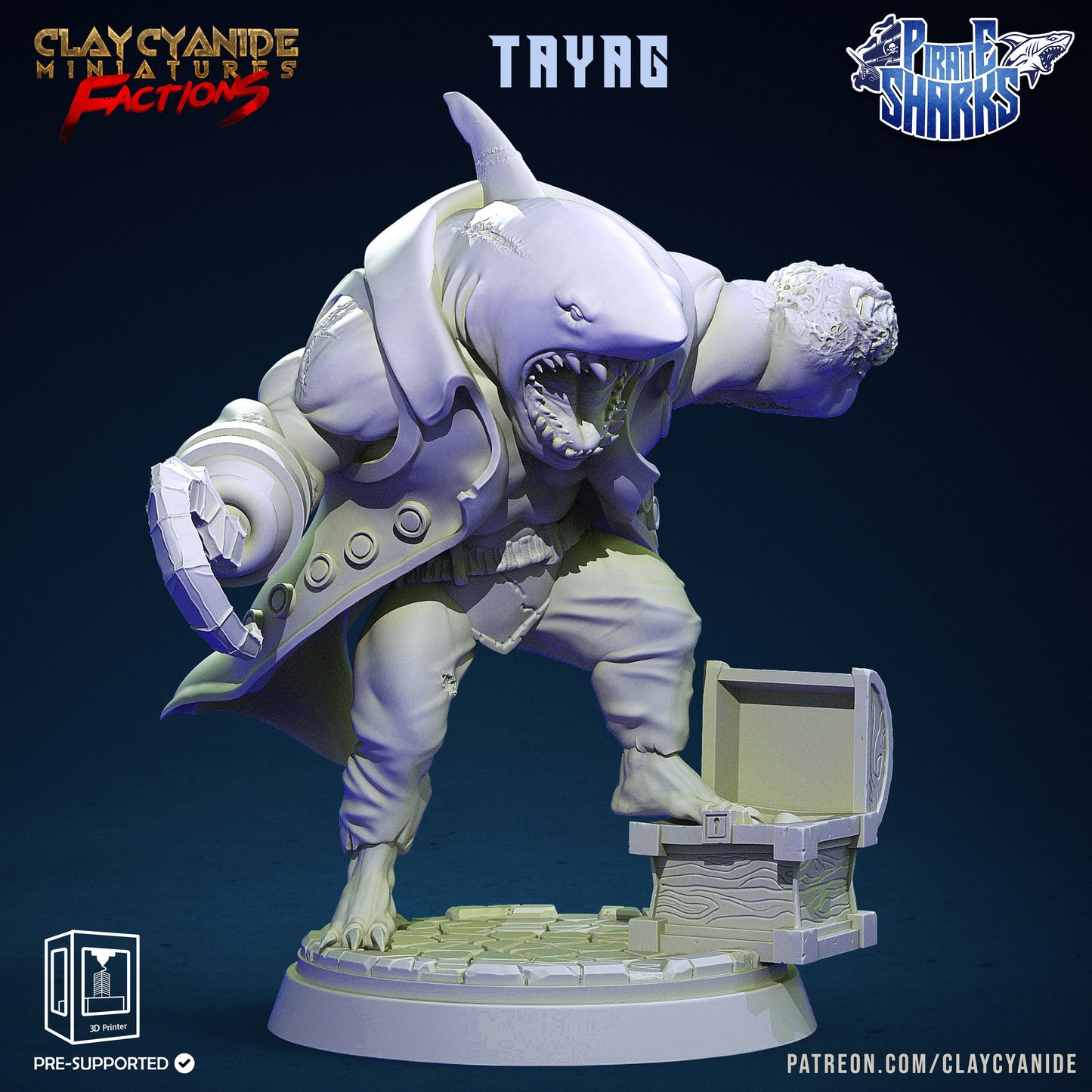 Pirate Sharks by Clay Cyanide Miniatures