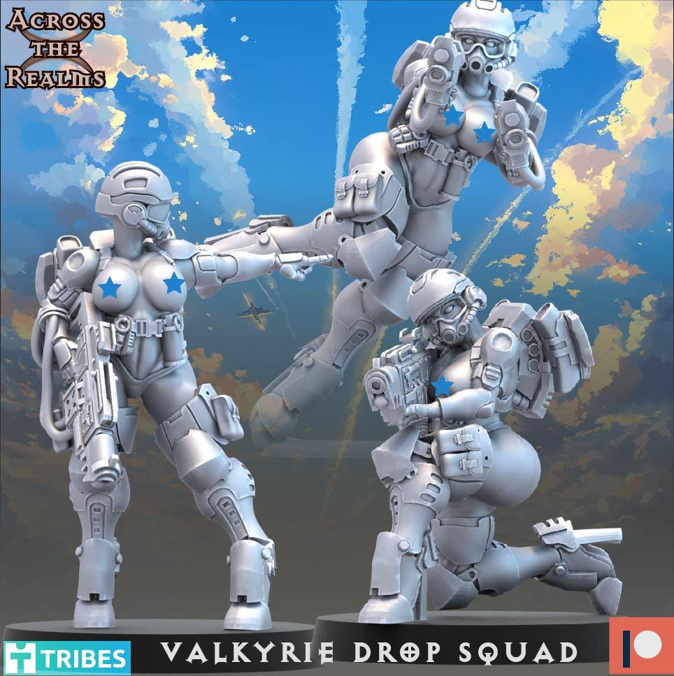 Valkyrie Drop Squad Guardbabes by Across the Realms Miniatures