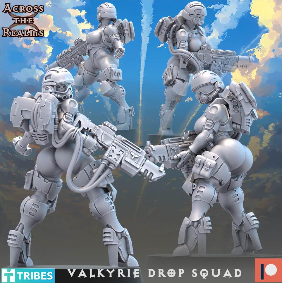 Valkyrie Drop Squad Guardbabes by Across the Realms Miniatures