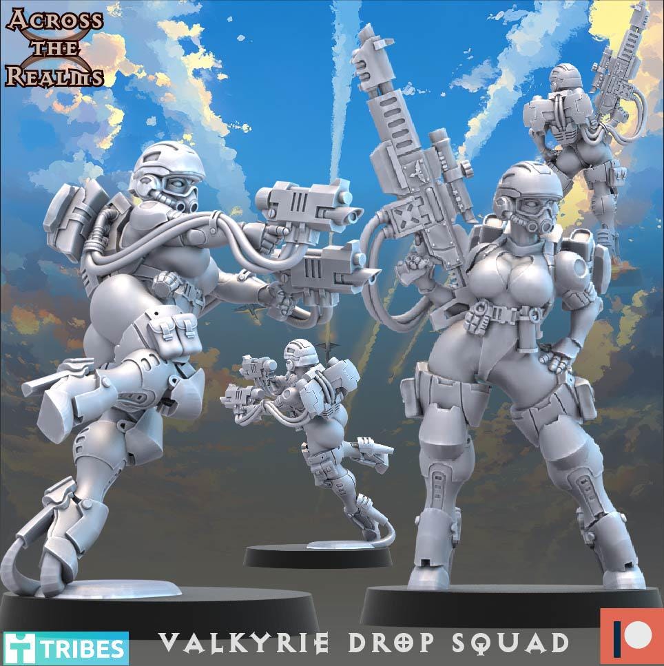 Valkyrie Drop Squad Guardbabes by Across the Realms Miniatures