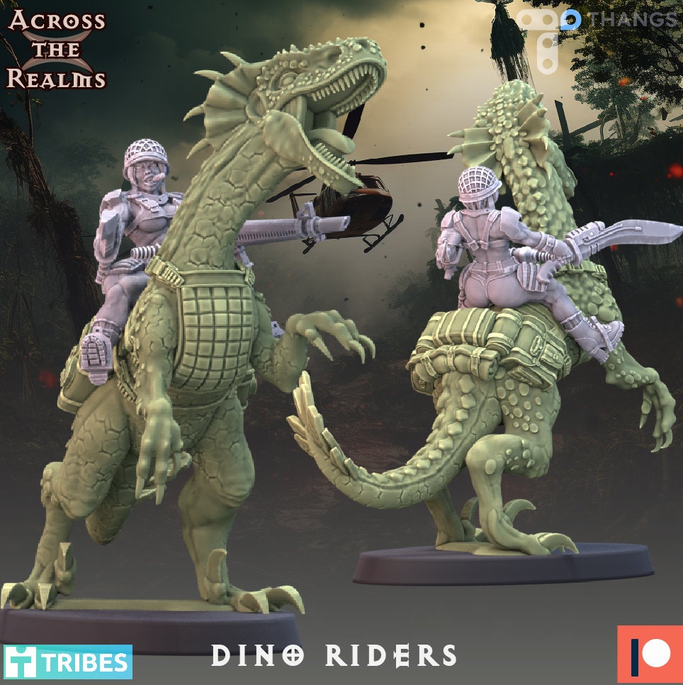 Jungle Dino Calvary by Across the Realms Miniatures