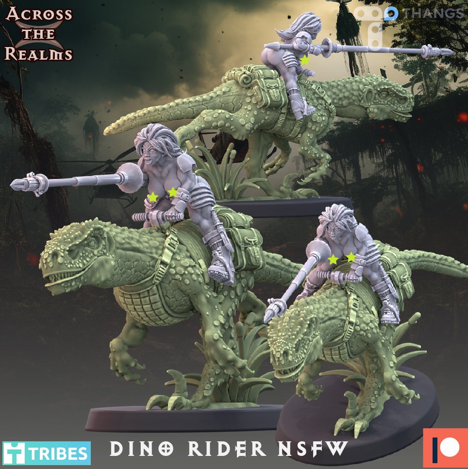 Jungle Dino Calvary by Across the Realms Miniatures