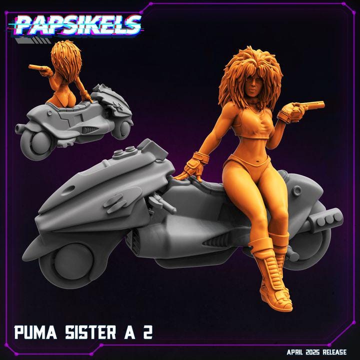 Puma Sisters by Papsikels Miniatures