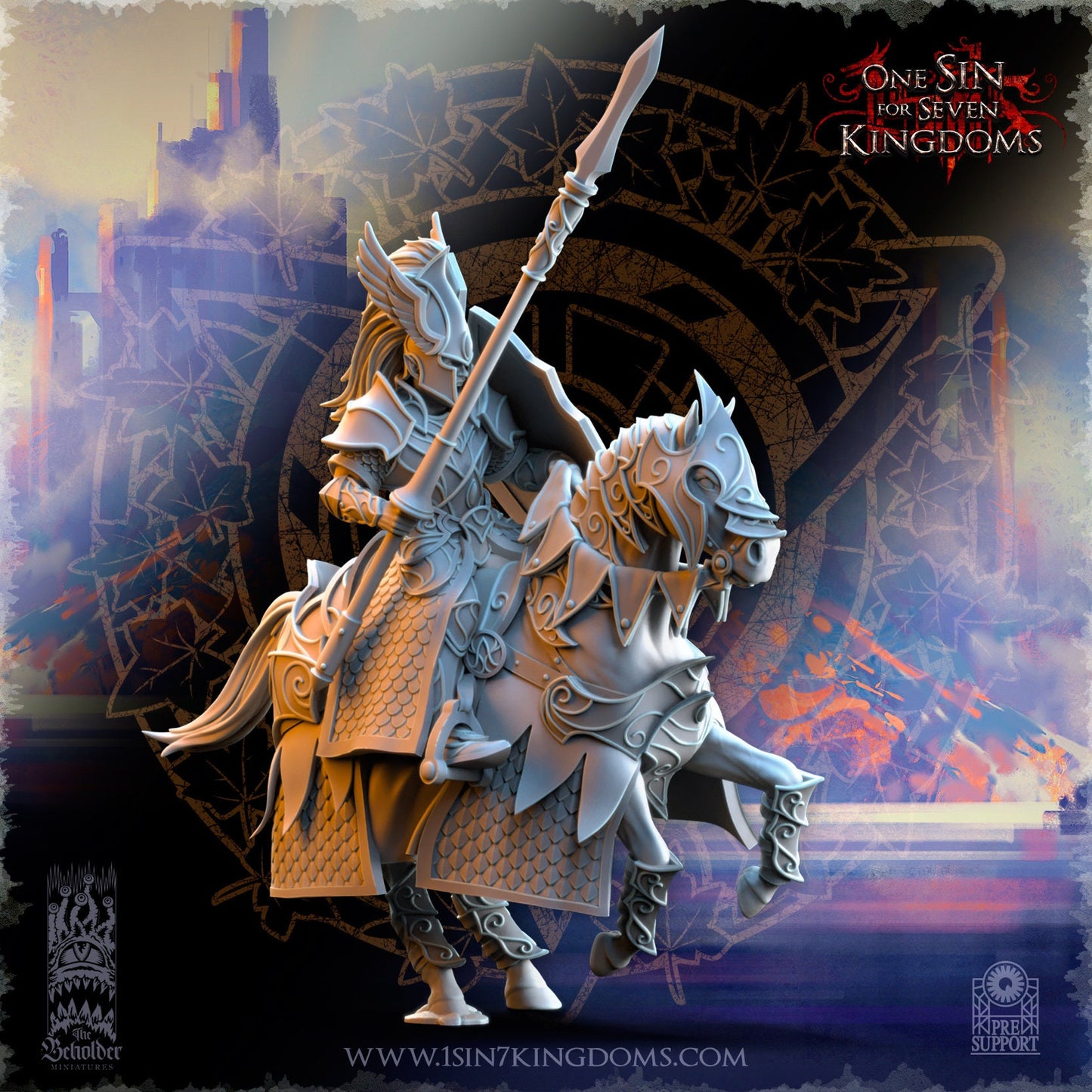 Elf Silver Knights  by Beholder Miniatures