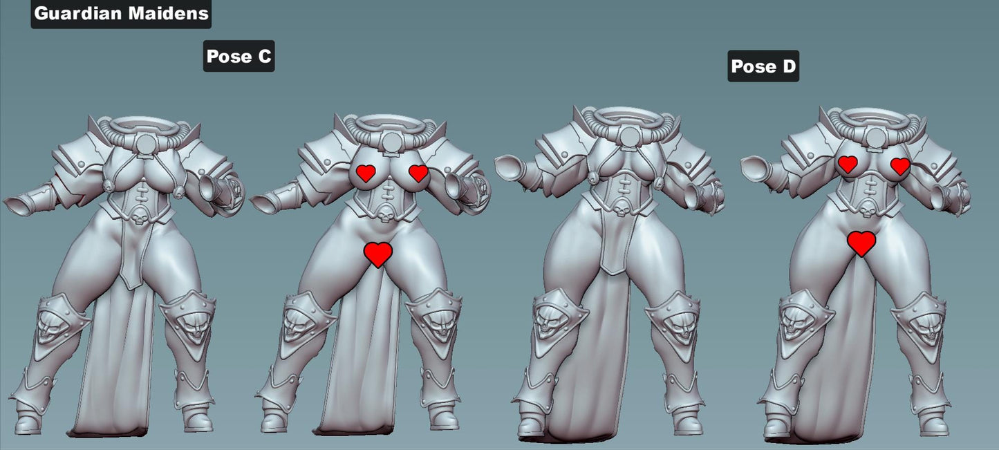 Guardian Maidens - Siblings of Combat by Gaz Minis