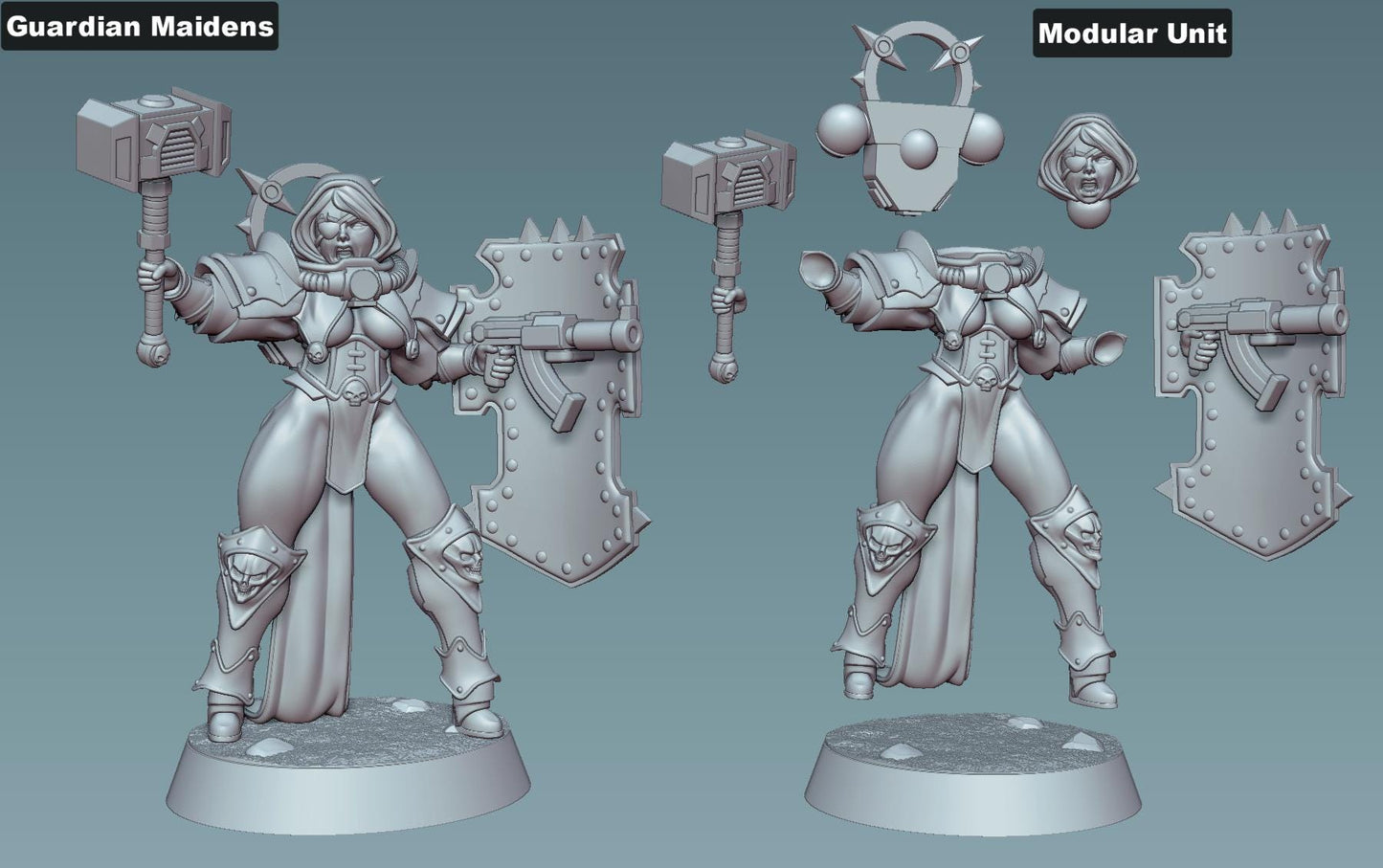 Guardian Maidens - Siblings of Combat by Gaz Minis