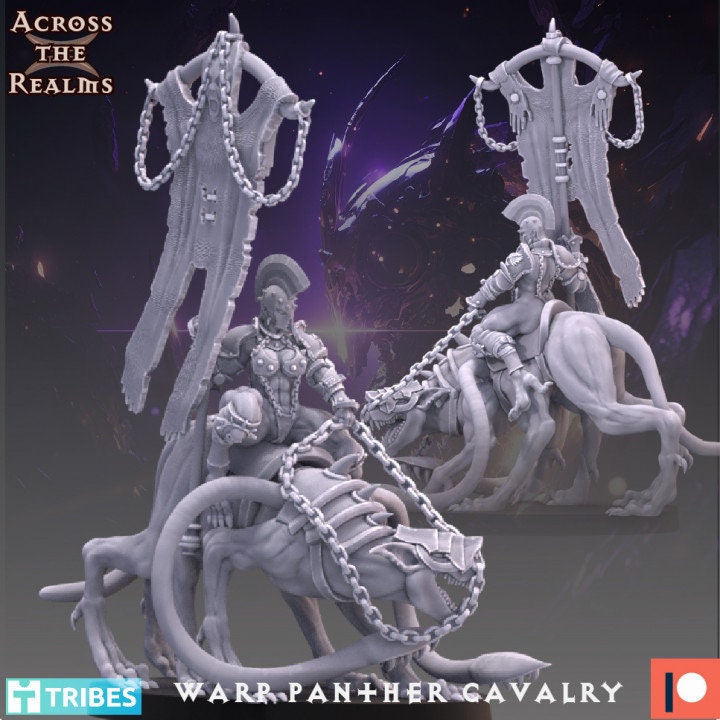 Sirens of Ecstasy Warp Panther Calvary from Legionaries Of Excess by Across the Realms Miniatures