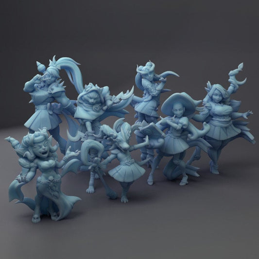 Magical Girl Adventurers by Twin Goddess Miniatures