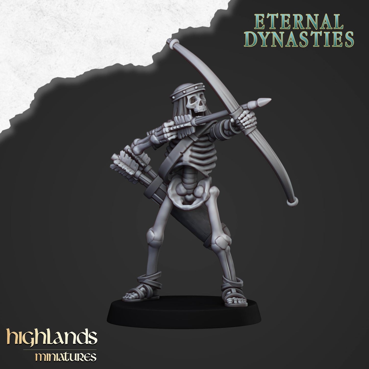 Skeleton Archer Unit From Eternal Dynasties By Highland Miniatures