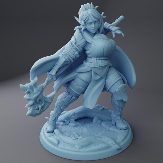 Nora the Elven Defender By Twin Goddess Miniatures