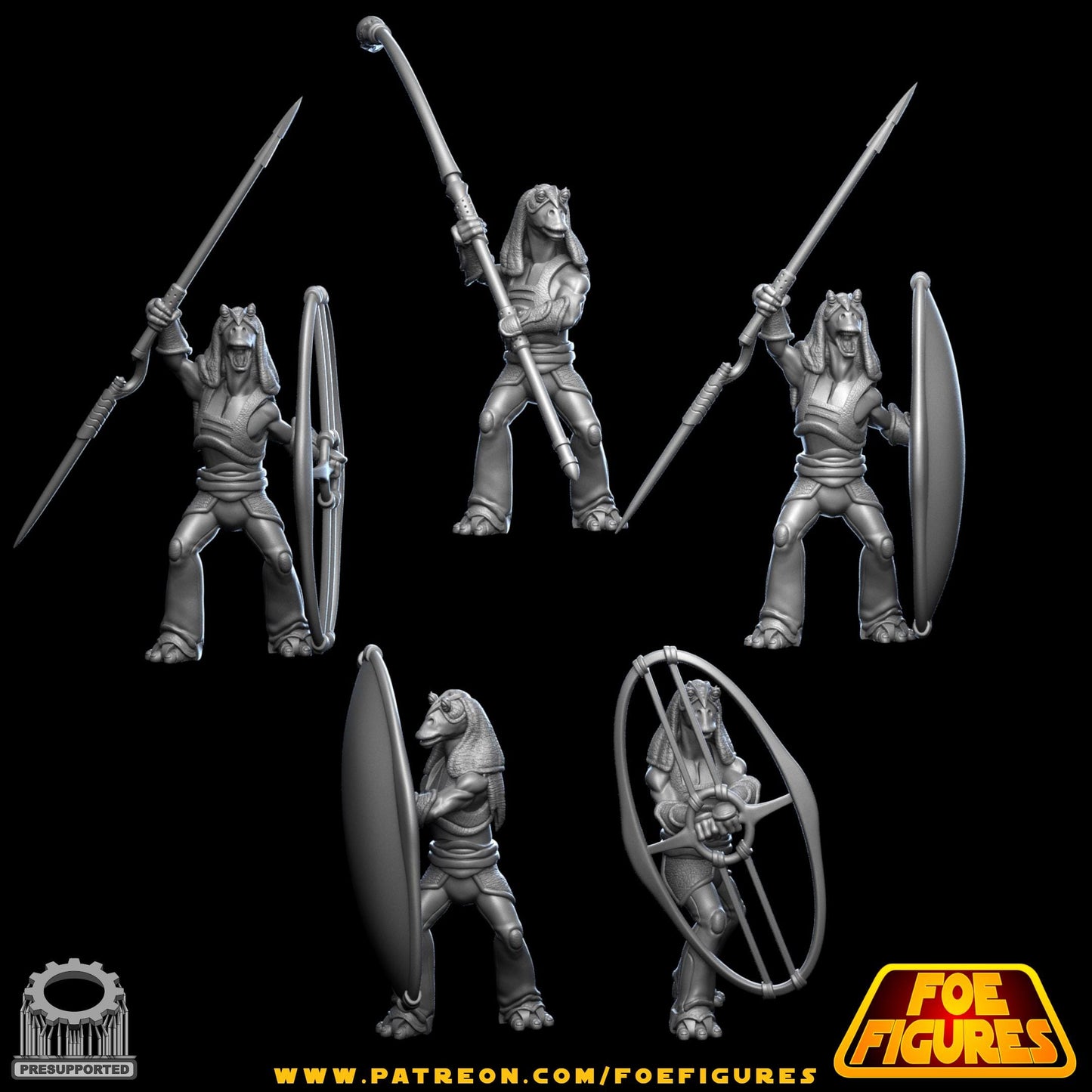 Modular Gungan Infantry  by Foe Figures Miniatures