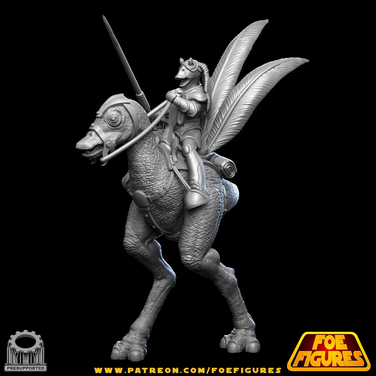 Gungan Kaadu Riders  by Foe Figures Miniatures