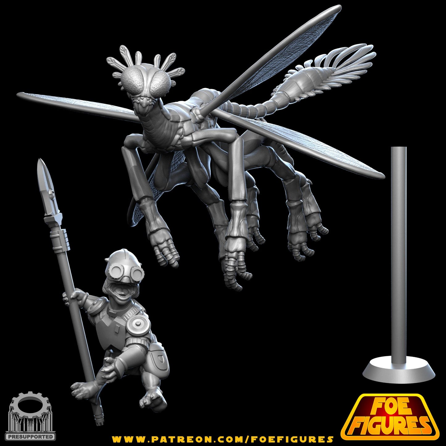 Cen Call + Elaana Rider by Foe Figures Miniatures