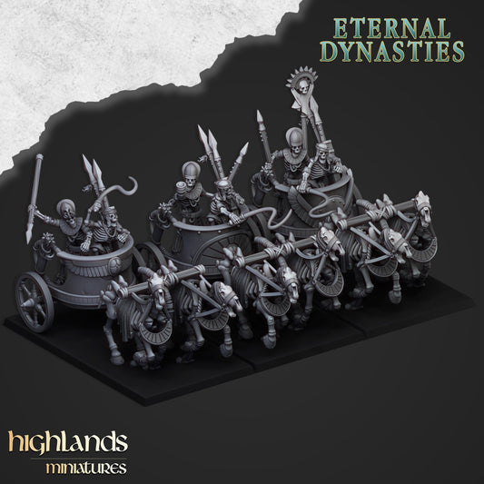 Skeleton Chariot Unit From Eternal Dynasties By Highland Miniatures