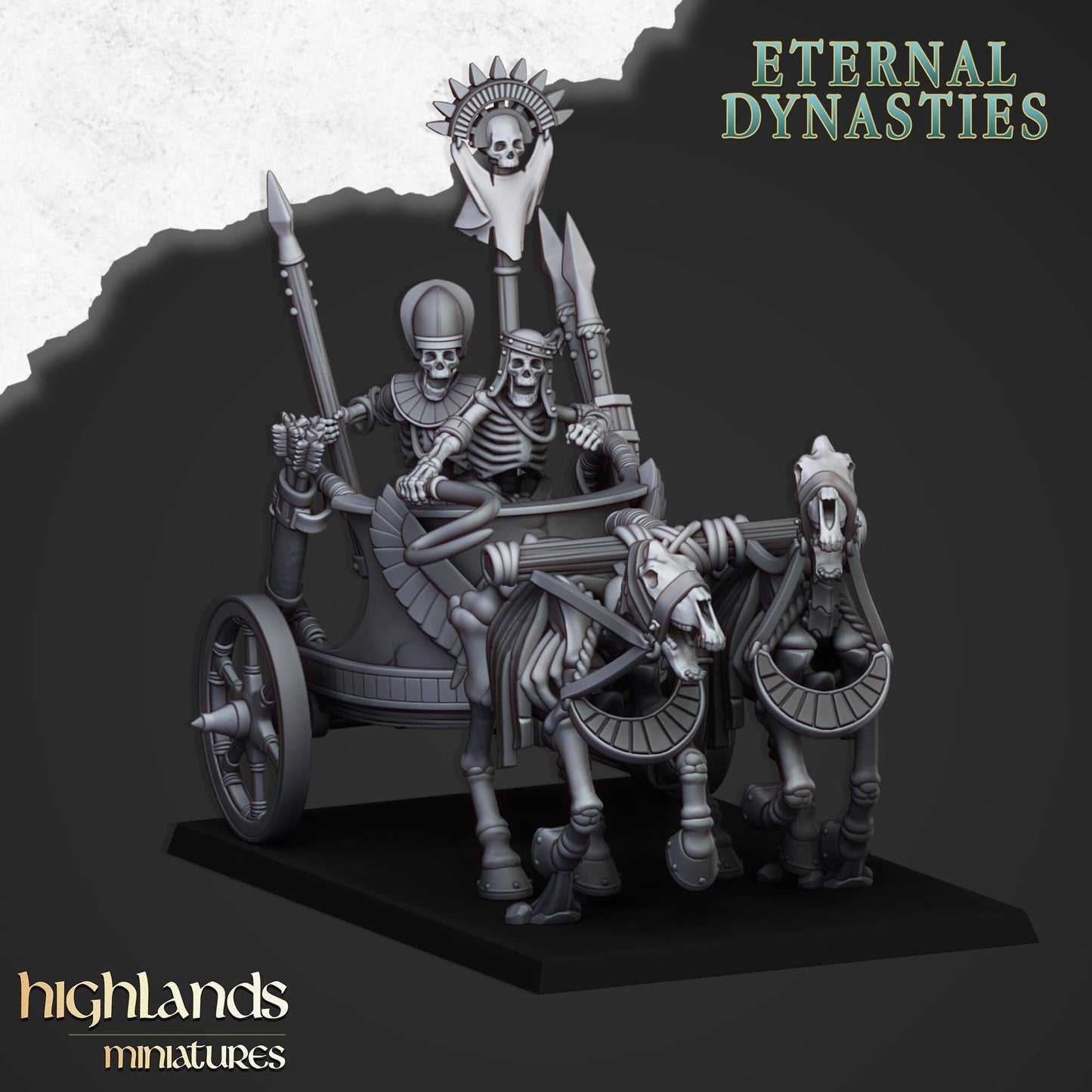 Skeleton Chariot Unit From Eternal Dynasties By Highland Miniatures