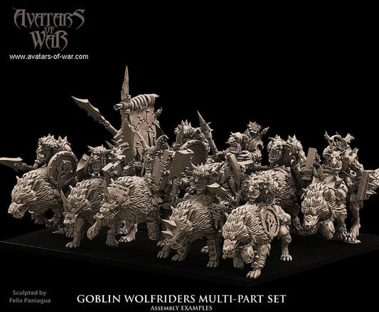 Goblin Wolf Rider Multipart Unit by Avatars of War Miniatures