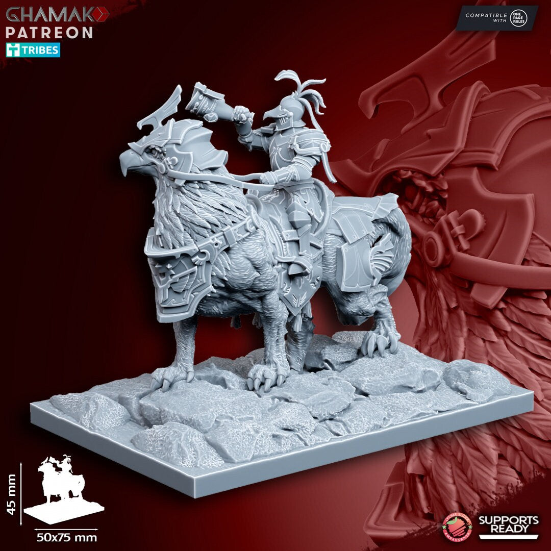 Reiksguard Demi-Gripphin Knights by Ghamak Miniatures