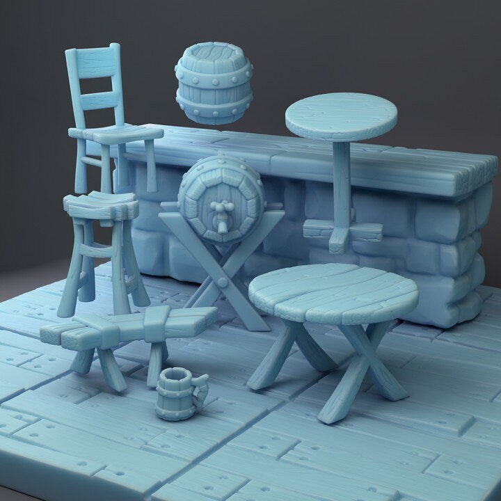 Tavern Drinking Contest by Twin Goddess Miniatures