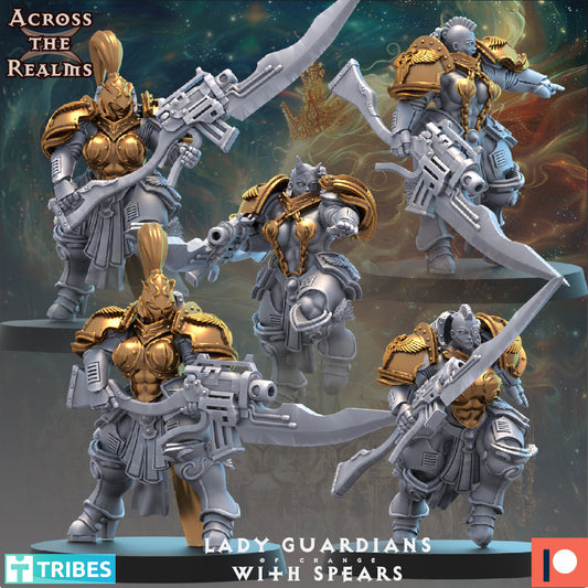 Lady Guardians with Spears by Across the Realms Miniatures