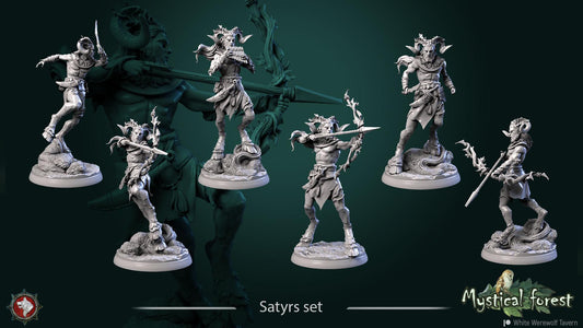 Satyrs from "Mystical Forest" by White Werewolf Tavern Miniatures