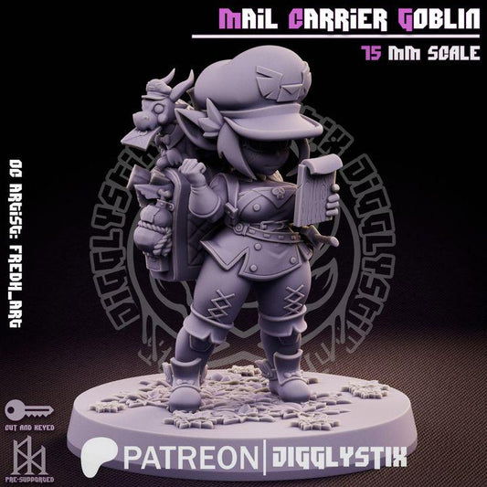 Mail Carrier Goblin by Jigglystix Pin Up Factory Miniatures