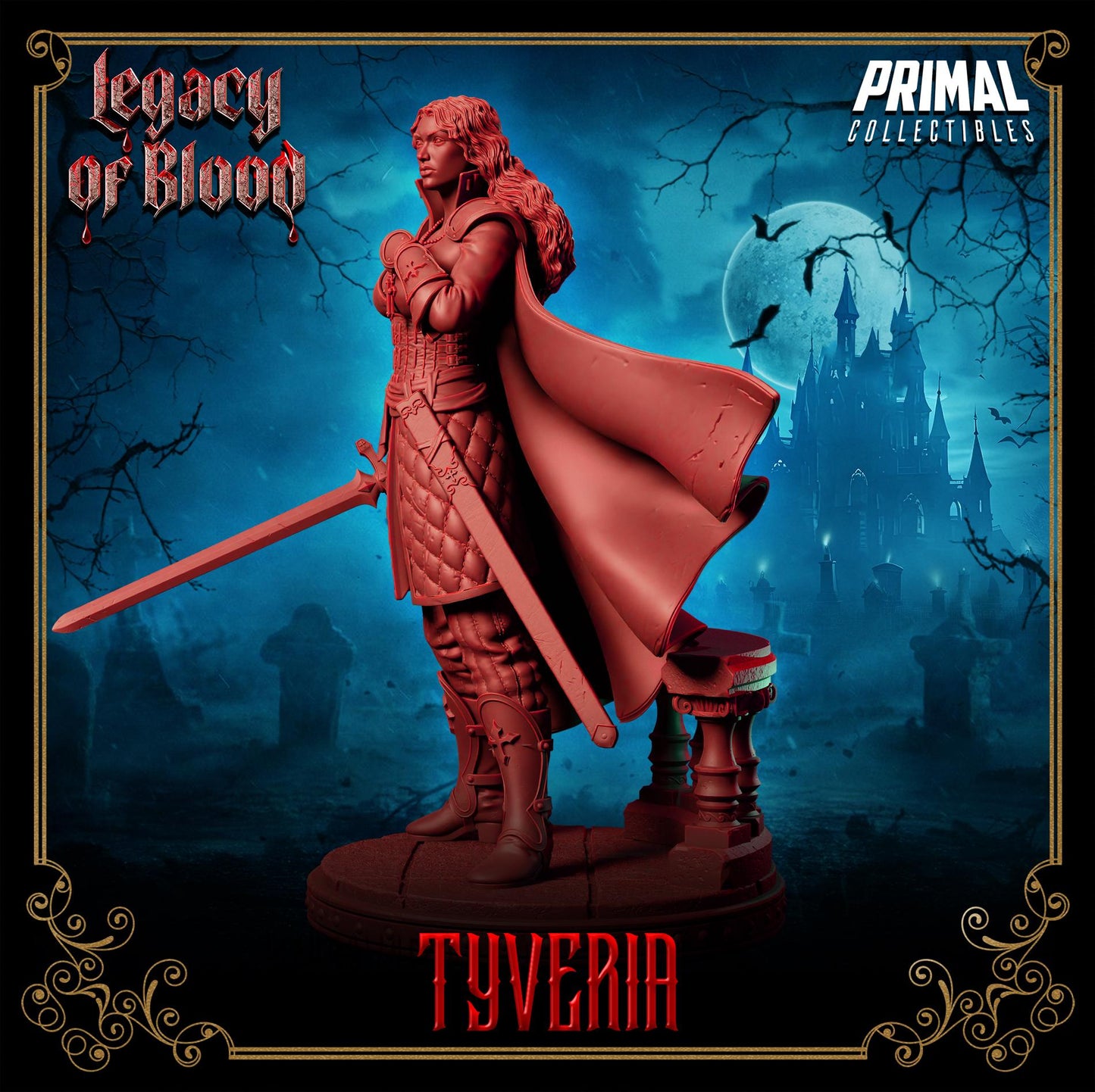 Warrior - Tyveria From Legacy of Blood by Primal Collectibles Miniatures Heroquest RPG