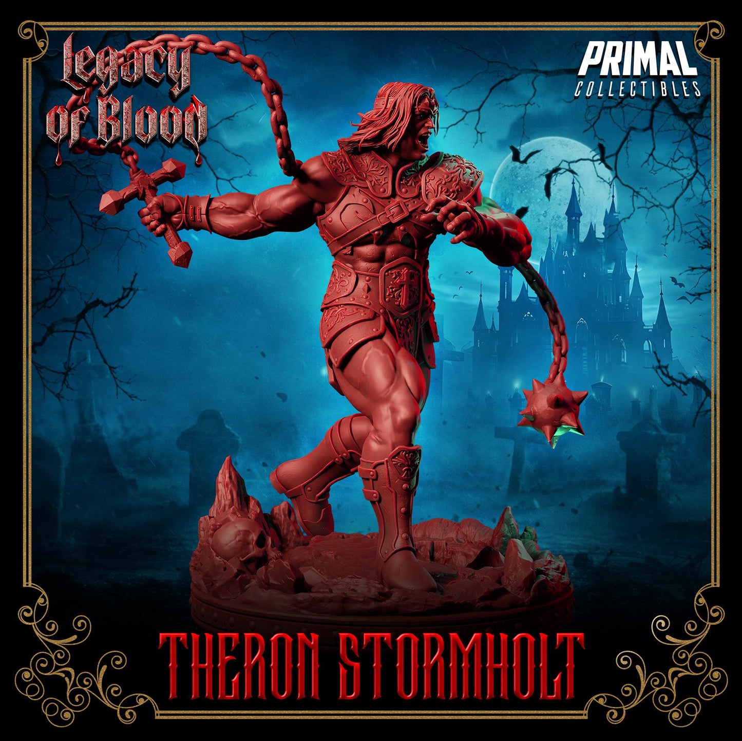 Warrior - Theron Stormholt From Legacy of Blood by Primal Collectibles Miniatures Heroquest RPG