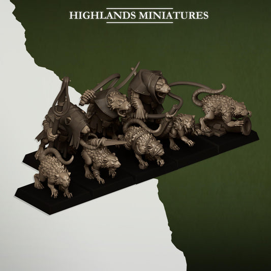 Rats and Rat Masters  By Highland Miniatures