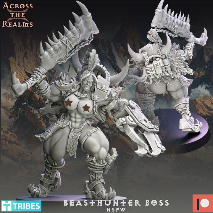 Beasthunter Orc Boss by Across the Realms Miniatures
