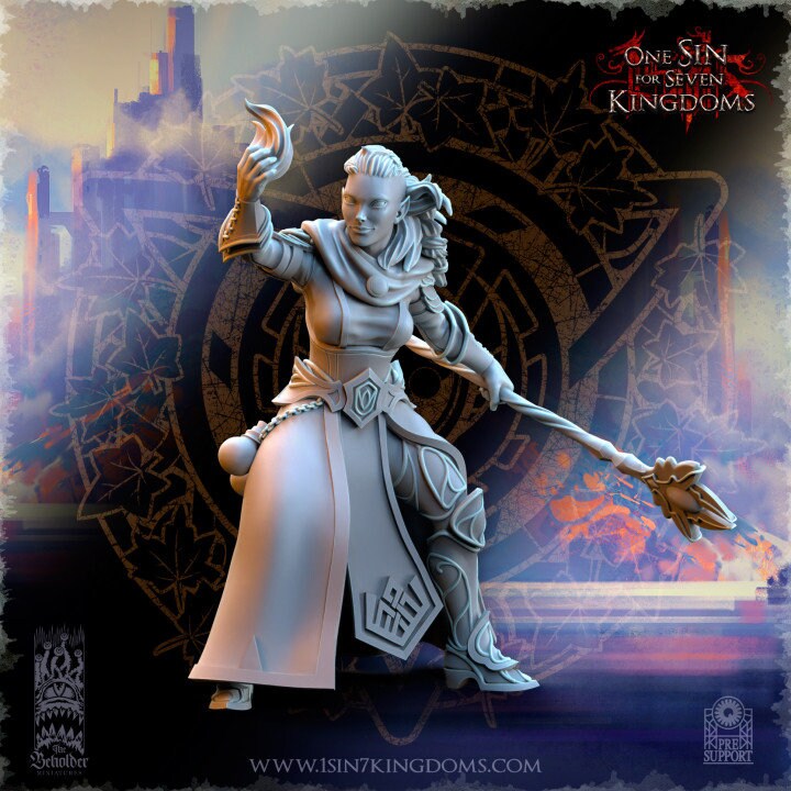 Silvermoor Elves Sorceresses of the Inner Circle by Beholder Miniatures