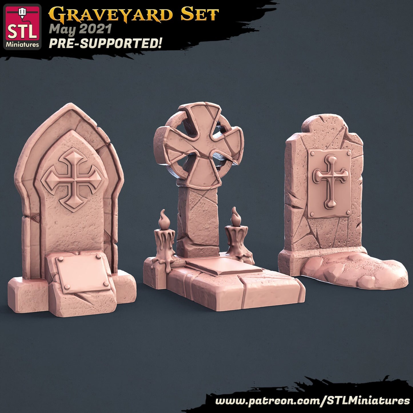 Graveyard Set by STL Miniatures