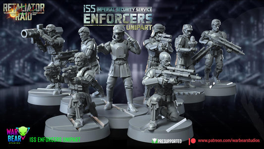 Imperial Security Service Enforcers Unipart Squad by War Bear Studios Miniatures