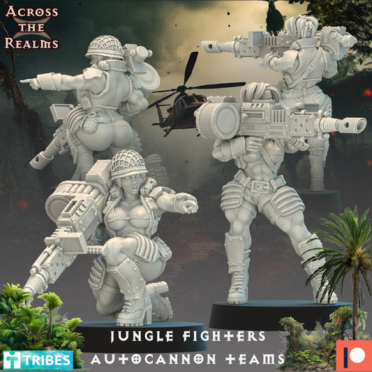 Jungle Fighters Autocannon Teams by Across the Realms Miniatures