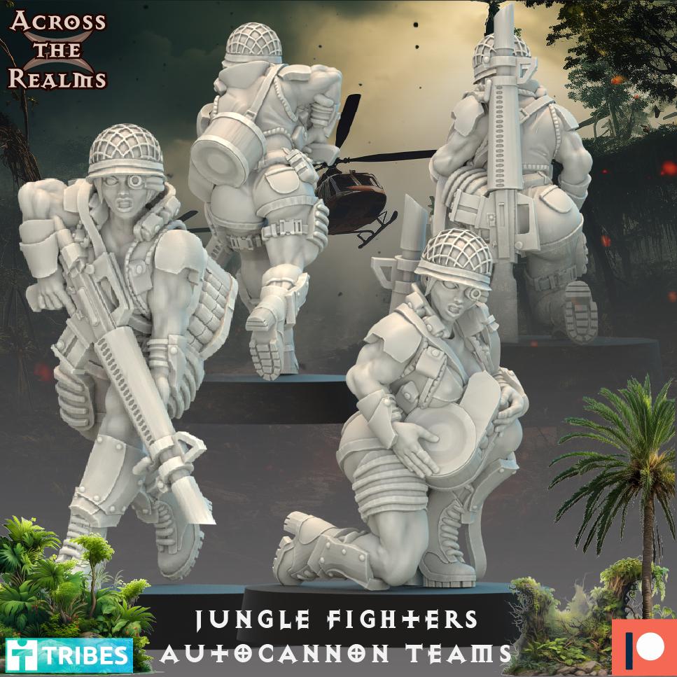 Jungle Fighters Autocannon Teams by Across the Realms Miniatures