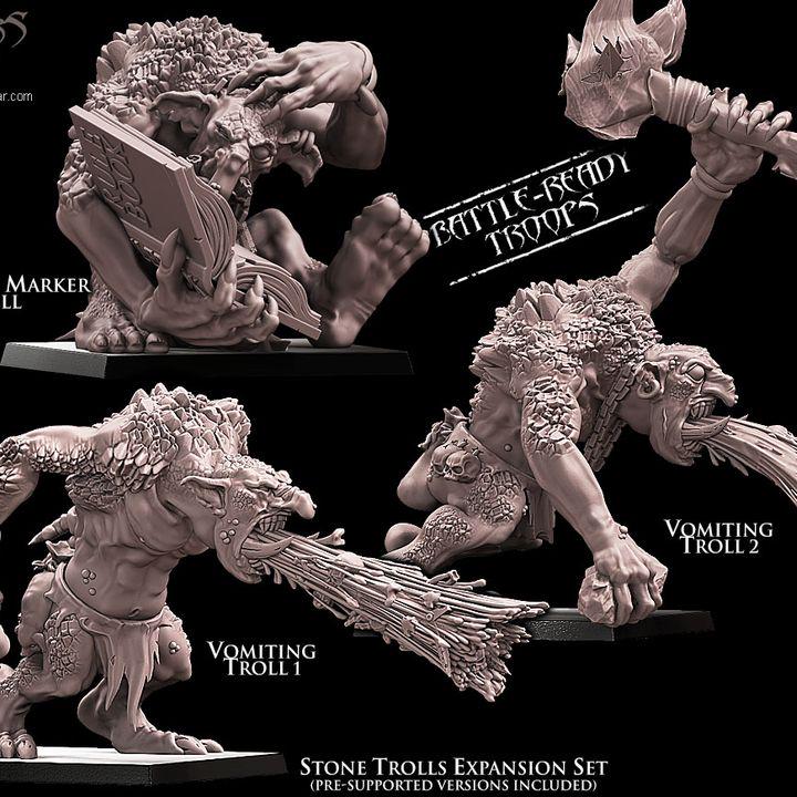 Stone Trolls Unit Battle Ready by Avatars of War Miniatures