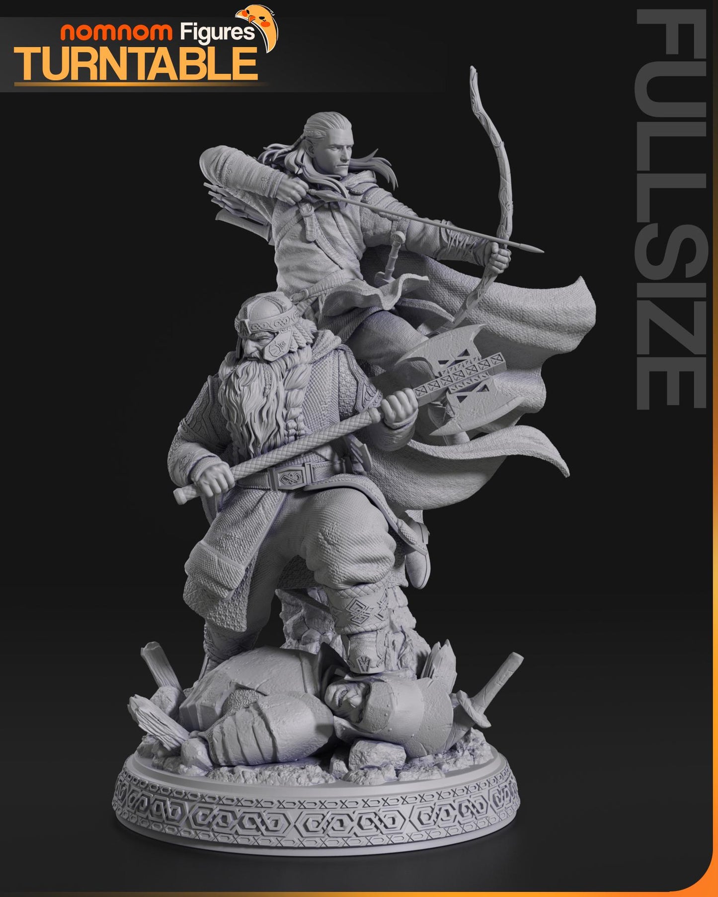 Gimli & Legolas Statue Model Kit by Nomnom Figures