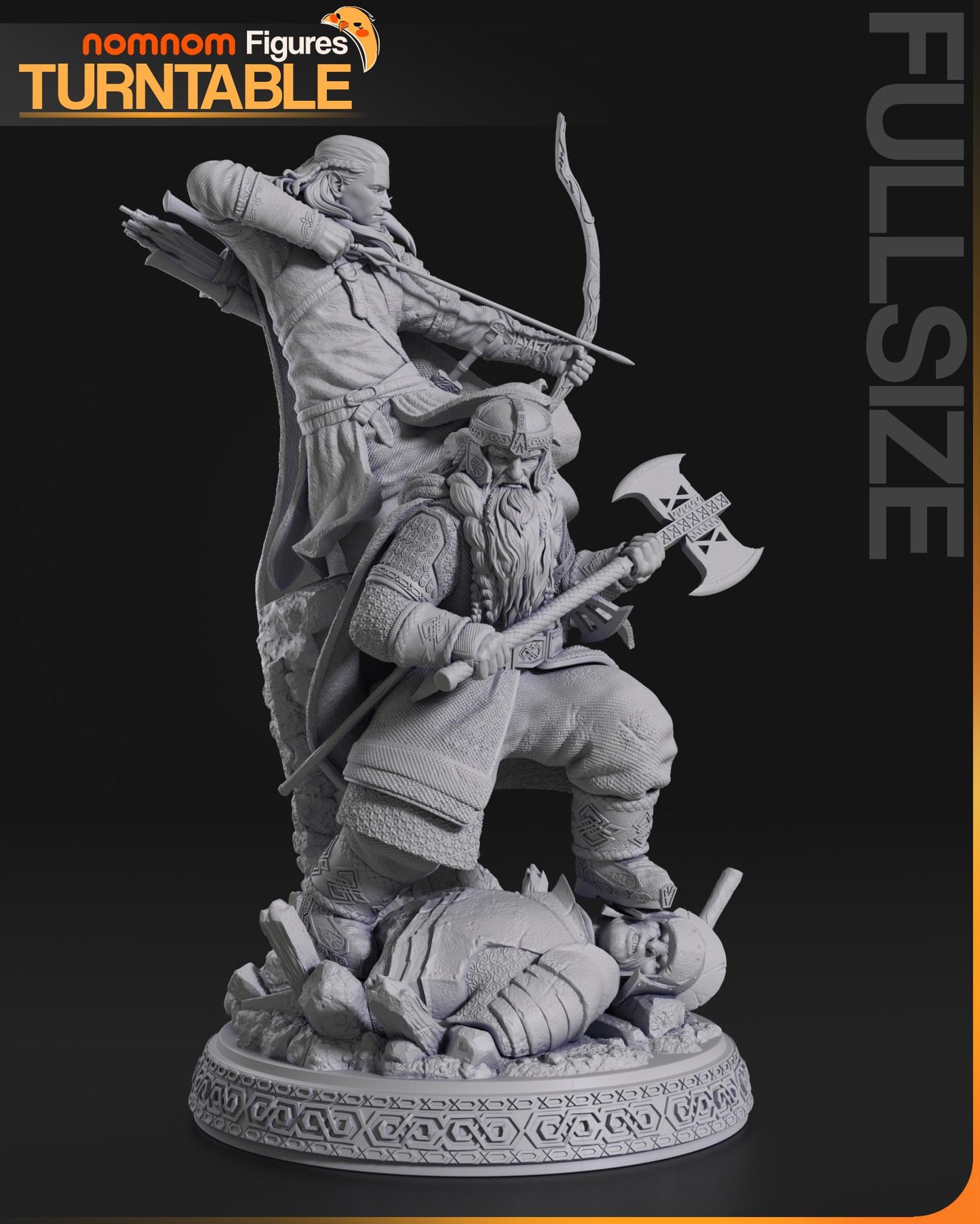 Gimli & Legolas Statue Model Kit by Nomnom Figures