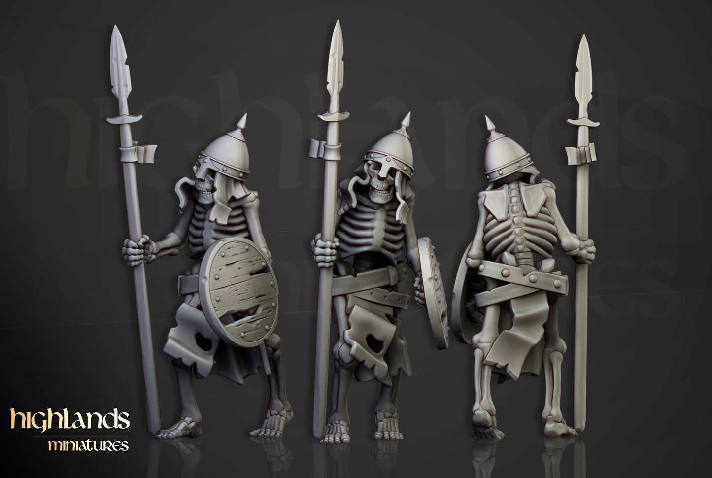 Skeleton Spearmen from Transylvanya by Highland Miniatures