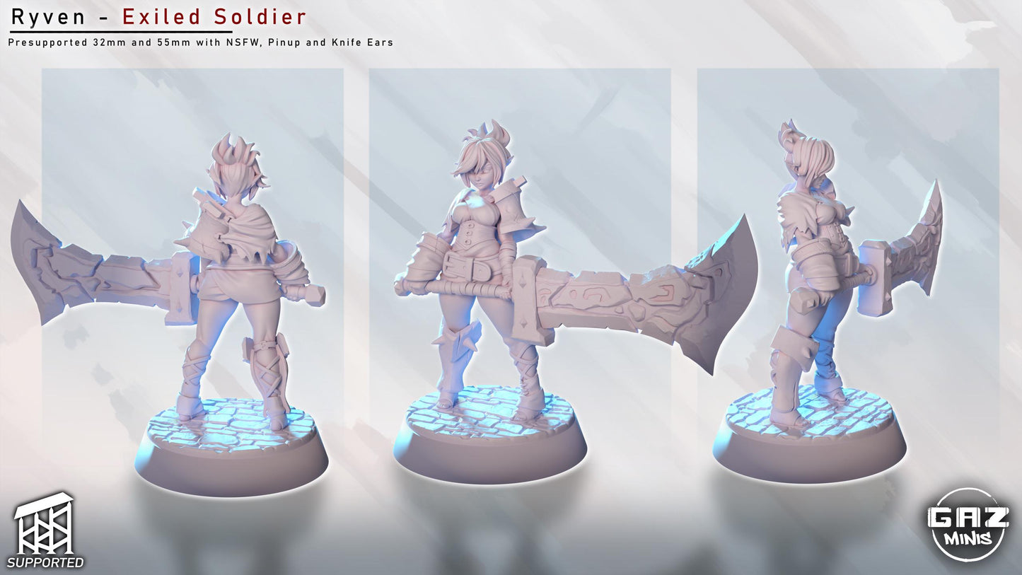 Ryven - Exciled Soldier by Gaz Minis