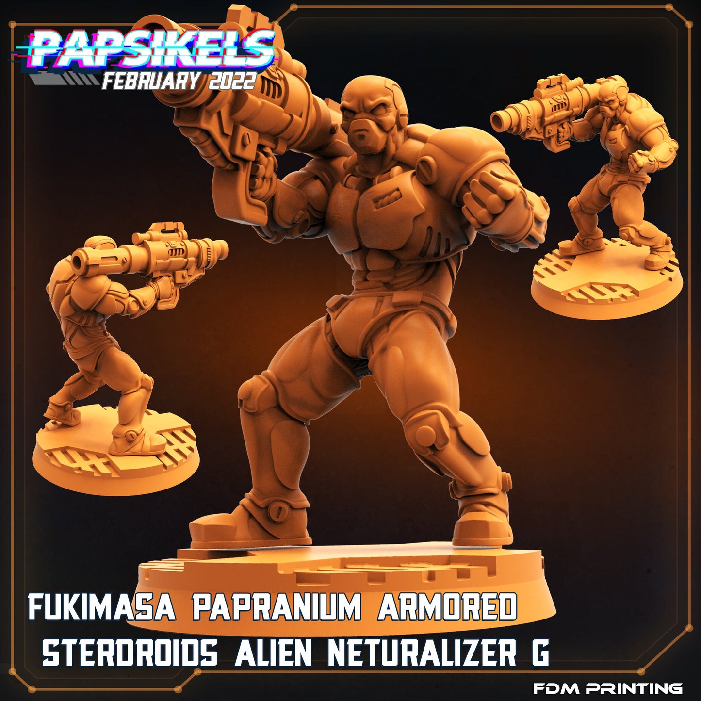 Fukimasa Papranium Armored Sterdroid Alien Neutralizers by Papsikels Miniatures RPG