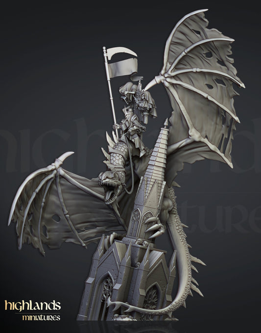 Lord Necromancer on Dragon by Highland Miniatures